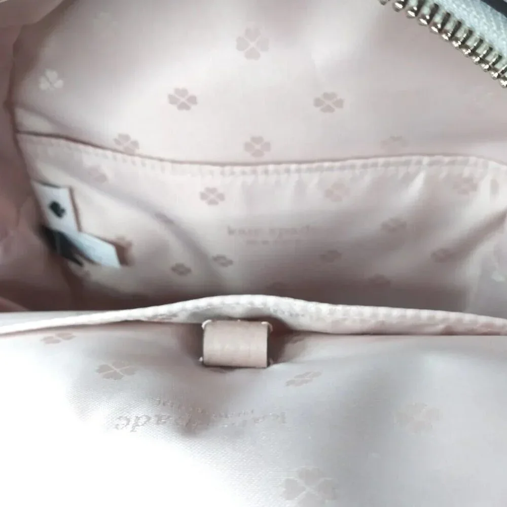 Kate Spade Polly MINI Convertible Backpack Peach~White Leather Purse SMALL - Picture 7 of 8